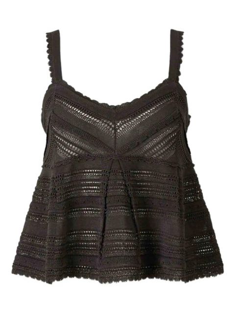 ZIMMERMANN Lucky Lace scalloped top - Black - zdjęcie produktu nr 1