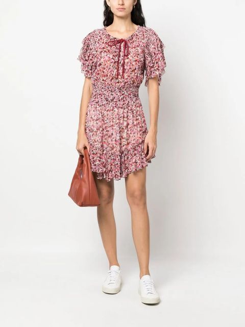 MARANT ÉTOILE Florise abstract-print dress - Red - zdjęcie produktu nr 2