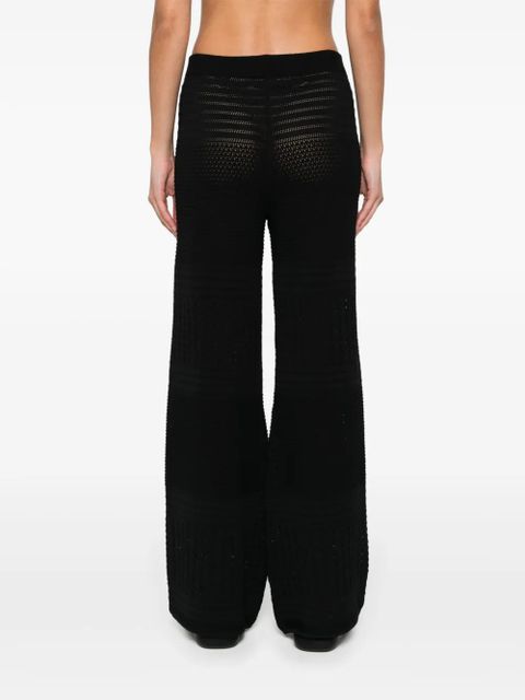 TWINSET pointelle-knit palazzo pants - Black