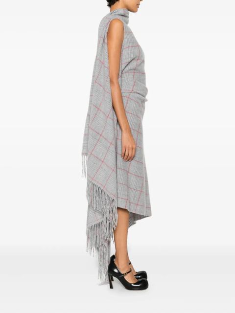 Jean Paul Gaultier fringed plaid dress - Grey - zdjęcie produktu nr 2