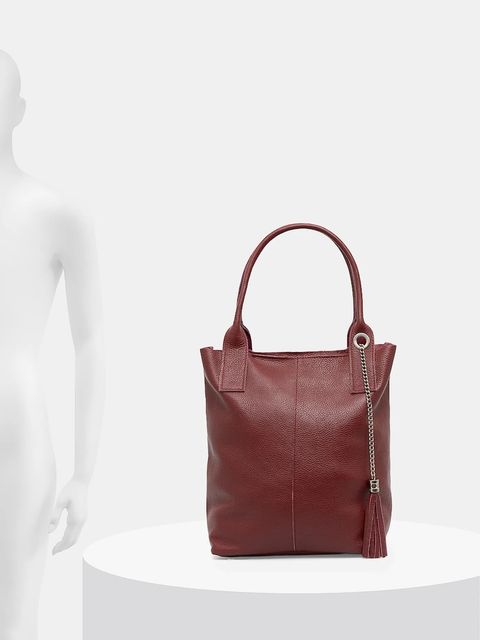 Answear Lab torebka skórzana kolor bordowy