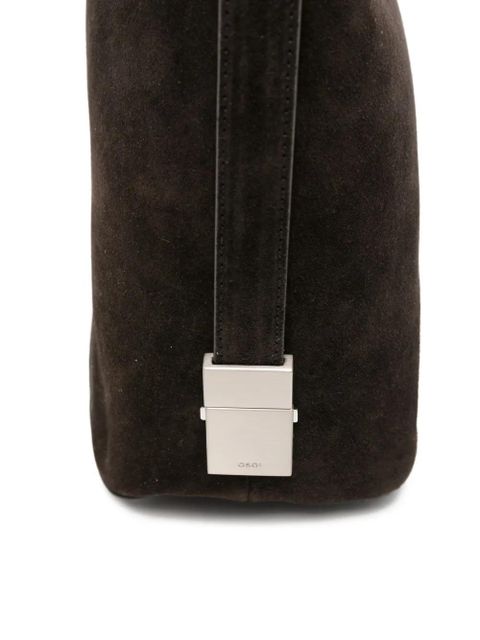 Osoi suede buckle-detail tote bag - Brown