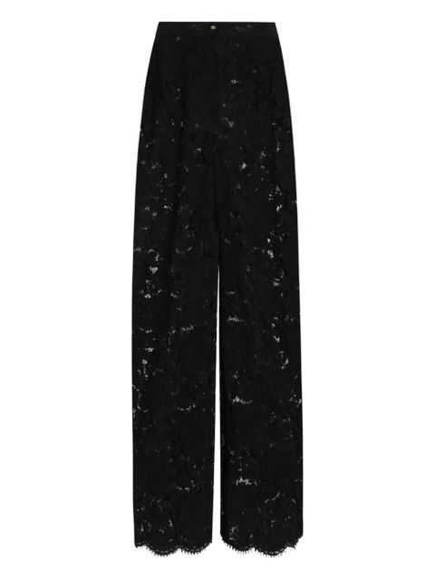 Dolce & Gabbana DNA lace-detailing trousers - Black - zdjęcie produktu nr 1