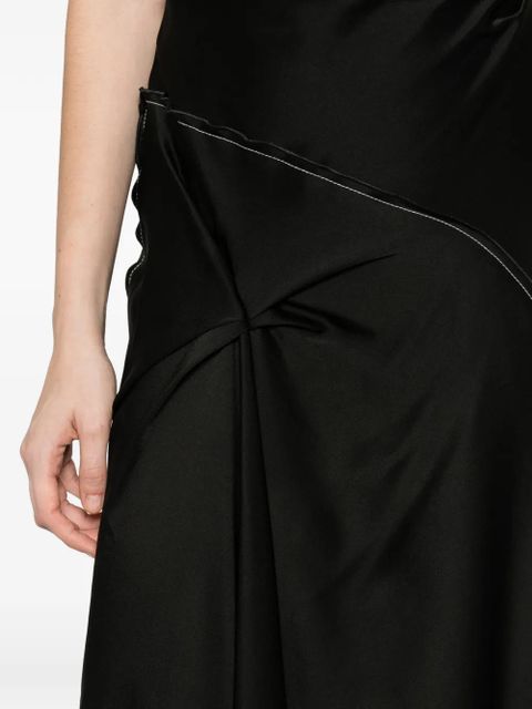 Victoria Beckham cowl-neck asymmetric dress - Black