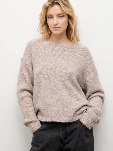 Answear.LAB sweter z wełną damski kolor beżowy