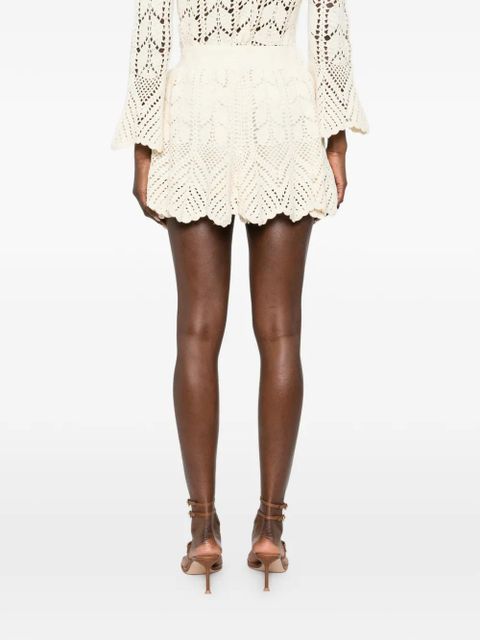 ZIMMERMANN Awaken lace crochet shorts - Neutrals