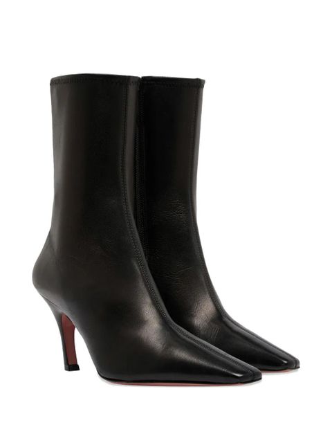 Amina Muaddi 80mm Jamie pointed-toe ankle boots - Black - zdjęcie produktu nr 2