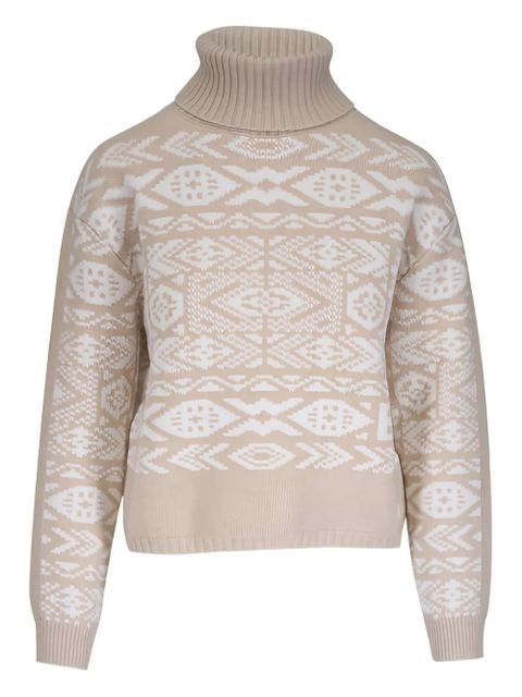 BOGNER Nadin patterned roll-neck sweater - Neutrals - zdjęcie produktu nr 1
