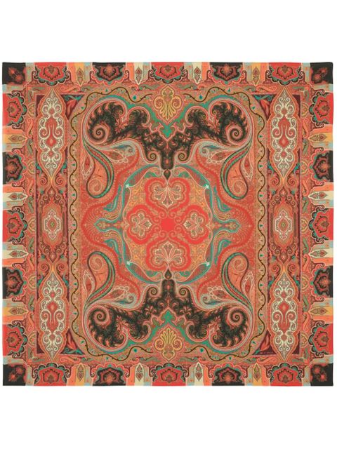 ETRO paisley-print cashmere-blend scarf - Red - zdjęcie produktu nr 1