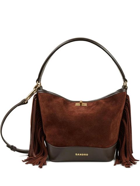 SANDRO leather cross body bag - Brown - zdjęcie produktu nr 1
