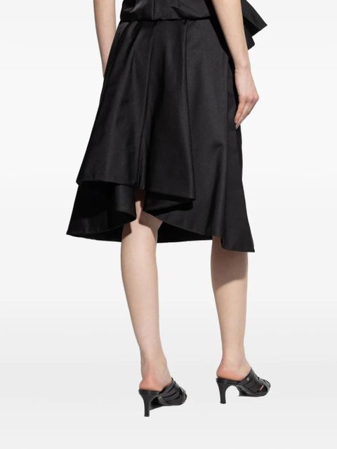 Alexander McQueen satin A-line skirt - Black