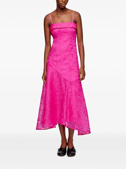 GANNI straps A-line midi dress - Pink - zdjęcie produktu nr 2