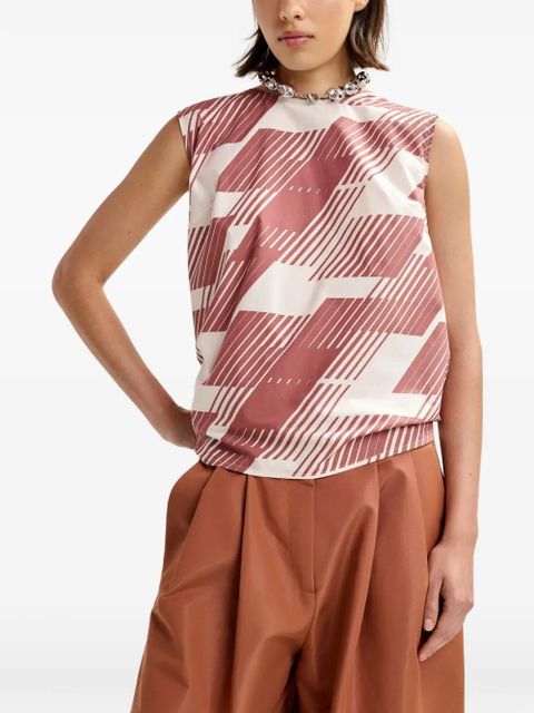 Essentiel Antwerp Jelani tie-fastening blouse - Brown