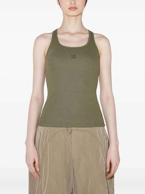 MISBHV logo-detail scoop-neck tank top - Green - zdjęcie produktu nr 2