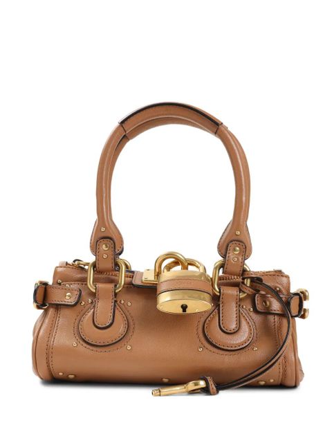 Chloé small Paddington padlock top-handle tote bag - Brown - zdjęcie produktu nr 1