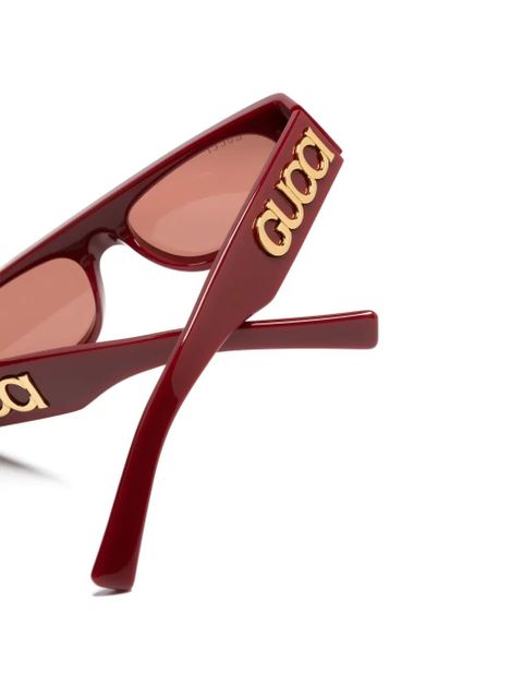 Gucci Eyewear rectangle-frame sunglasses - Red
