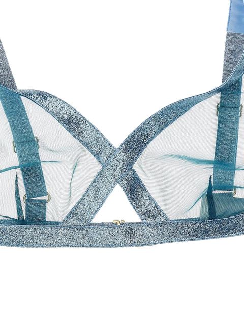 TOM FORD iridescent-effect bra - Blue