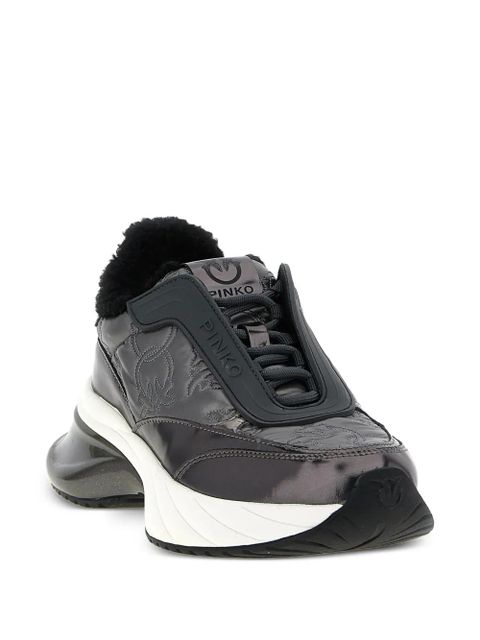 PINKO Ariel 19 quilted logo-detail sneakers - Grey - zdjęcie produktu nr 2