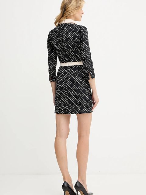 Elisabetta Franchi sukienka kolor czarny mini prosta ABS0156E2