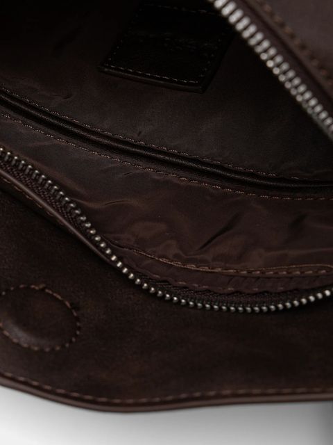 Desigual torebka STENCIL FLOCADO kolor brązowy 25WAKP16