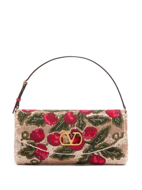 Valentino Garavani embroidered beaded shoulder bag - Neutrals - zdjęcie produktu nr 1
