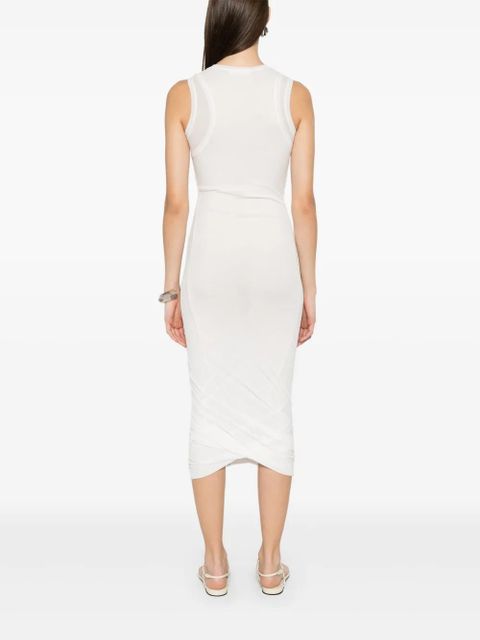 Jil Sander cotton midi dress - White
