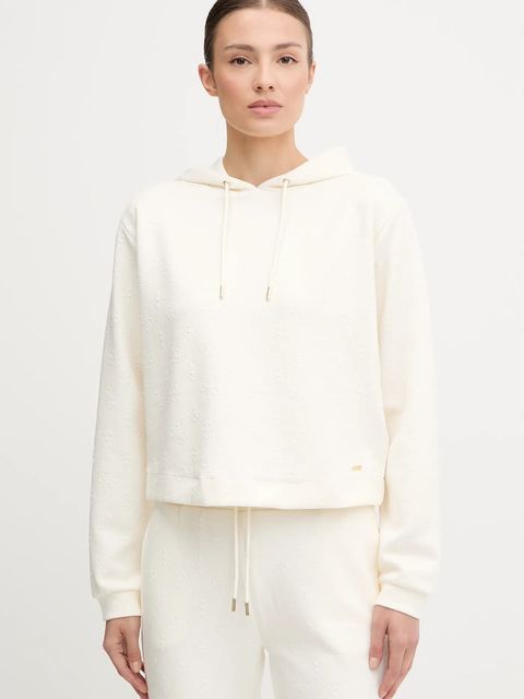 Guess bluza PEONY damska kolor beżowy z kapturem gładka V5YQ04 KBSL2 - zdjęcie produktu nr 1