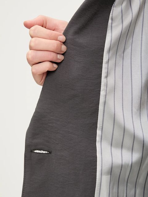 Answear.LAB marynarka kolor szary oversize gładka