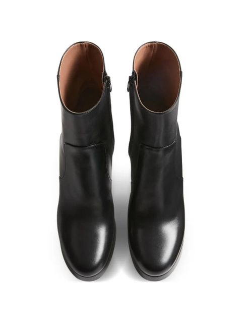Valentino Garavani Fawcette platform ankle boots in calfskin 90mm - Black