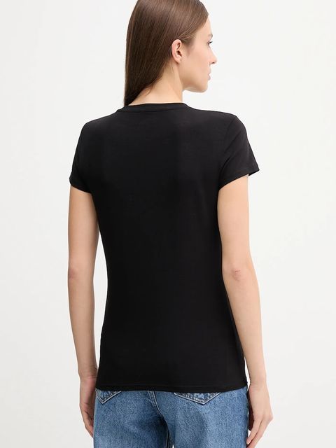 Armani Exchange t-shirt damski kolor czarny XW001458 AF16294 - zdjęcie produktu nr 2