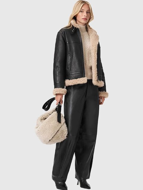 AllSaints kurtka skórzana LOREL damska kolor czarny W069LB