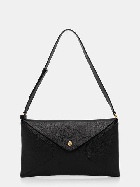 Pollini torebka skórzana kolor czarny PC4413PP0N QC0 - zdjęcie produktu nr 1