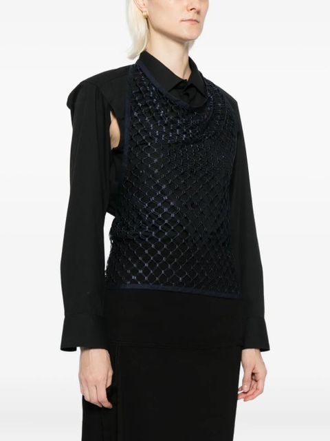 LEMAIRE Fishnet halter top - Blue