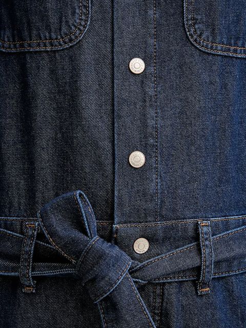 Marc O'Polo kombinezon jeansowy kolor granatowy bawełniany z kołnierzykiemm 5000006876