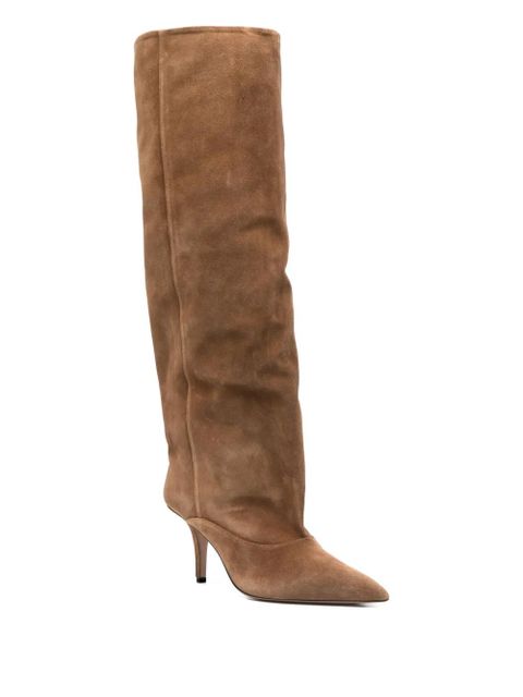 Paris Texas 90mm Ines suede knee-high boots - Brown
