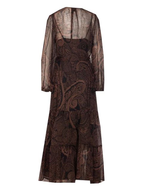 PINKO button-front maxi dress - Brown - zdjęcie produktu nr 2