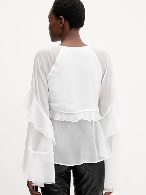 Bardot bluzka damska kolor biały gładka 59934TB