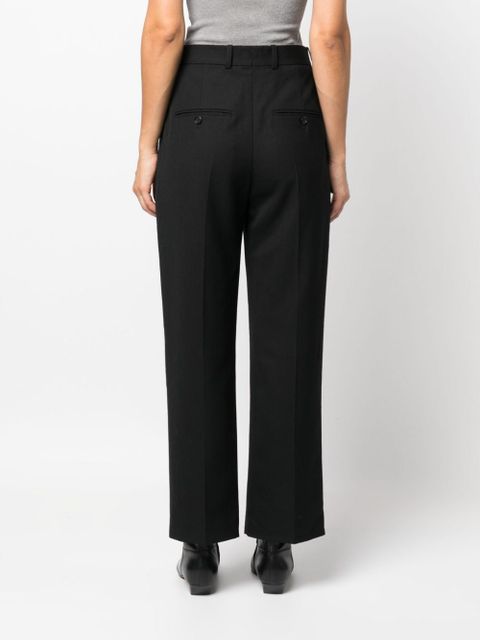 TOTEME double-pleated tailored trousers - Black