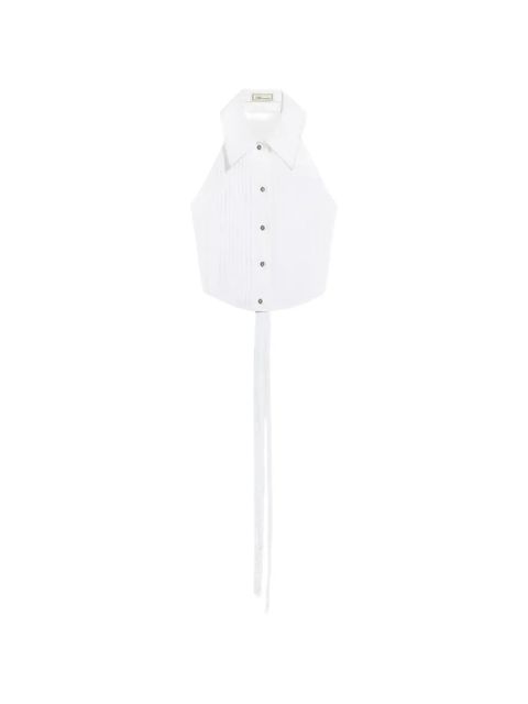 Blumarine collared pleated top - White - zdjęcie produktu nr 1