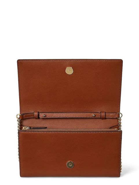 Lauren Ralph Lauren torebka skórzana kolor brązowy 432980206