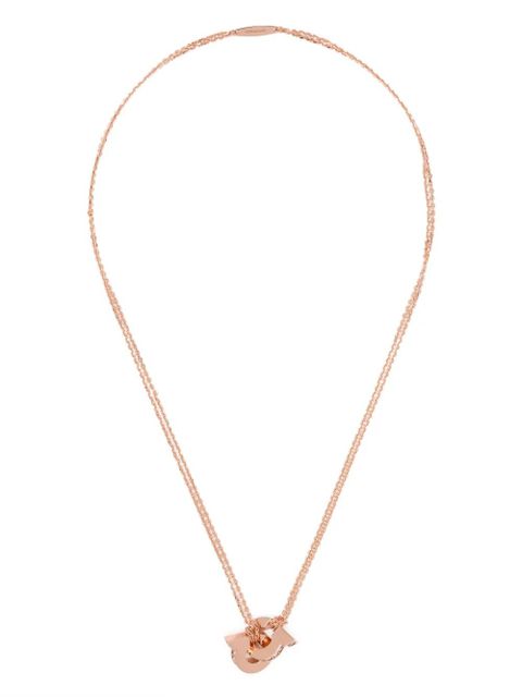 Ferragamo Double Gancini pendant necklace - Brown - zdjęcie produktu nr 1
