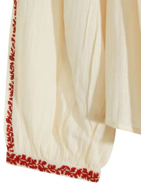 MARANT ÉTOILE embroidered top - Neutrals