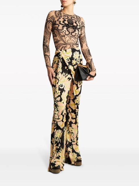 ETRO floral-print sarong skirt - Black - zdjęcie produktu nr 2