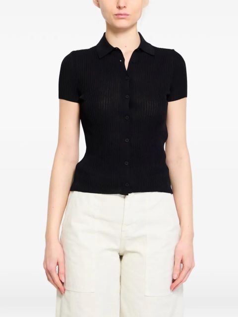 Balenciaga ribbed short-sleeves shirt - Black - zdjęcie produktu nr 1