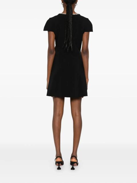 SANDRO crystal-embellished mini dress - Black