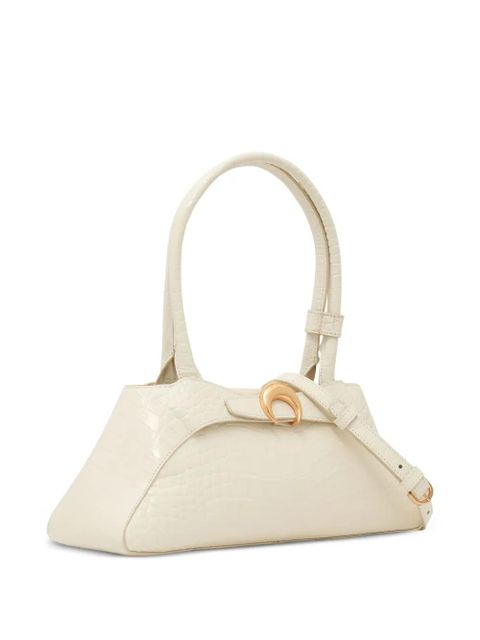 Marine Serre medium Aurora crocodile-embossed tote bag - White - zdjęcie produktu nr 2