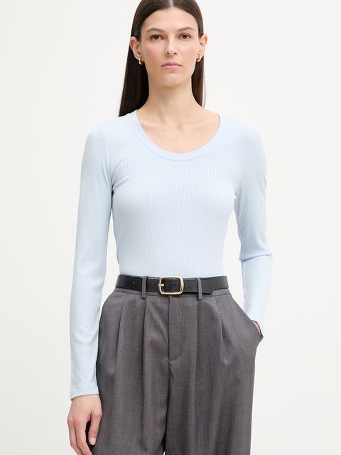 Calvin Klein longsleeve damski z modalem - zdjęcie produktu nr 2