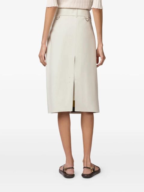 Tod's belted midi skirt - White