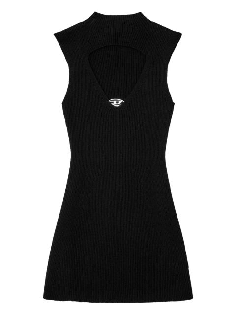 Diesel M-Oloni-Short mock-neck keyhole mini dress - Black