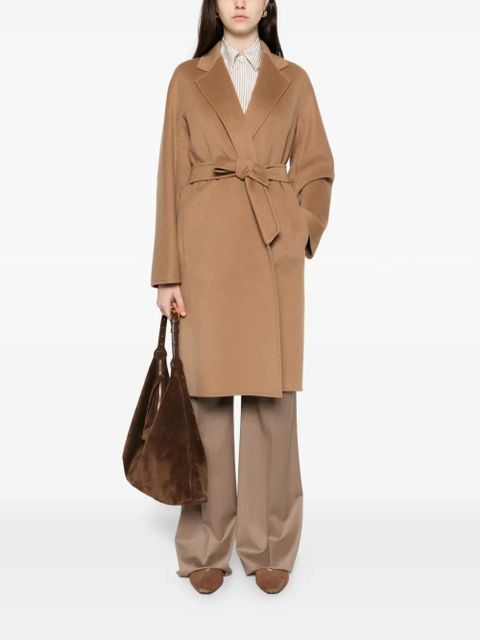 Max Mara Aceri tie-waist coat - Brown
